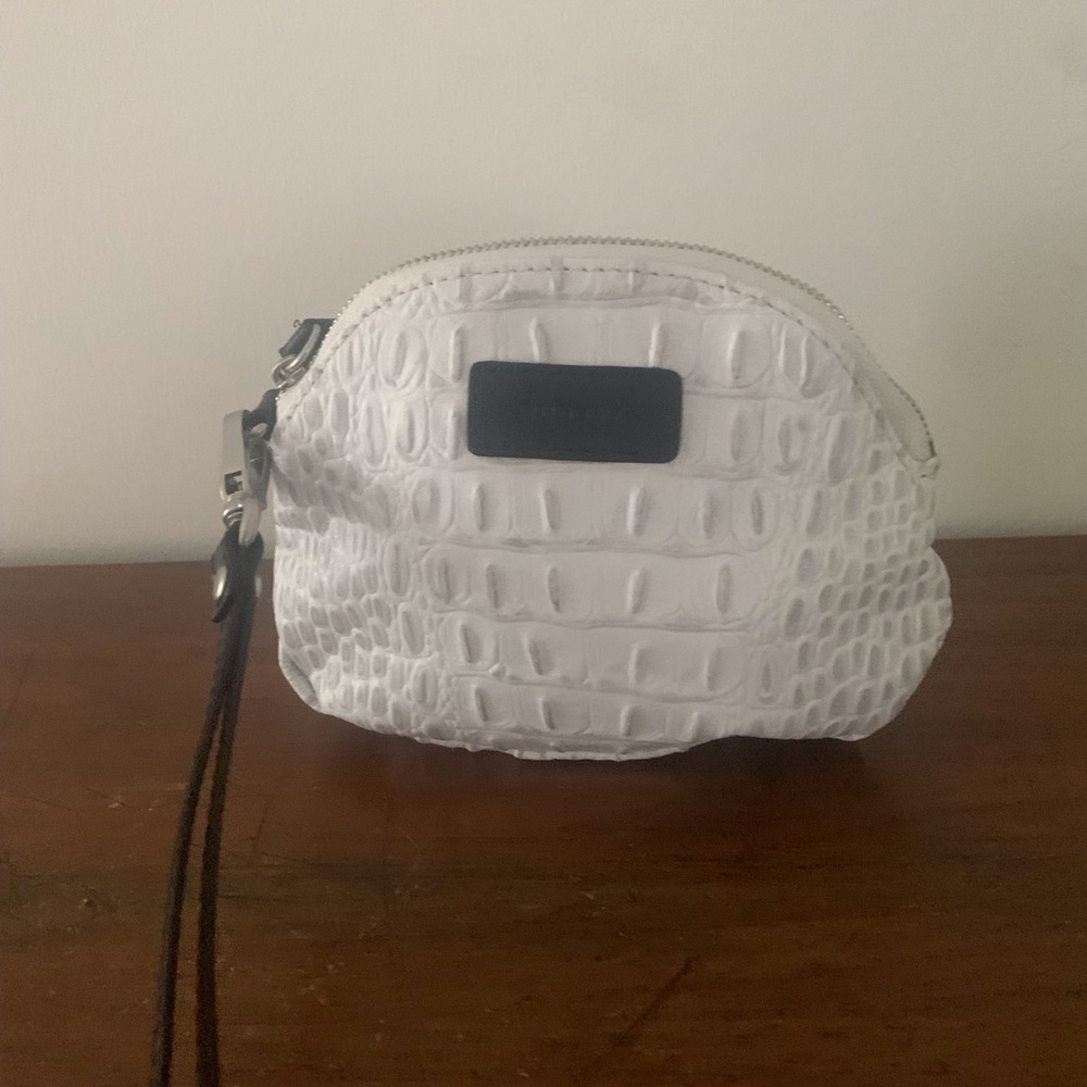 Rudsak White Crocodile Embossed Wristlet
